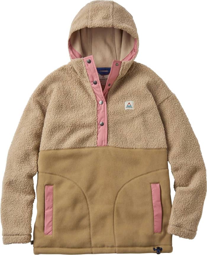 Calla Hooded Recycled Polar-Lined Fleece W Feather Biscuit