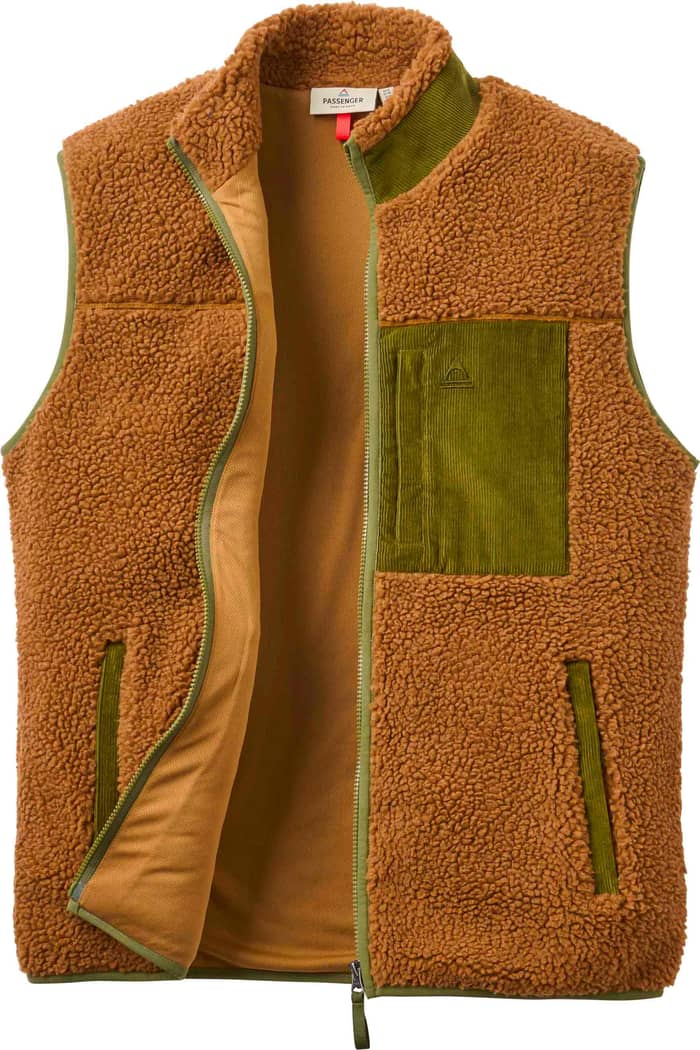 Trekker Deep Pile Sherpa Vest Caramel