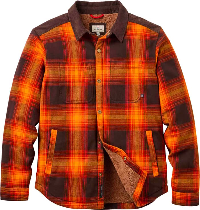 Kodiak Sherpa Lined Overshirt Espresso Check