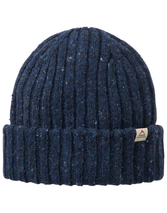 Fisherman Merino Wool Beanie Blue Navy