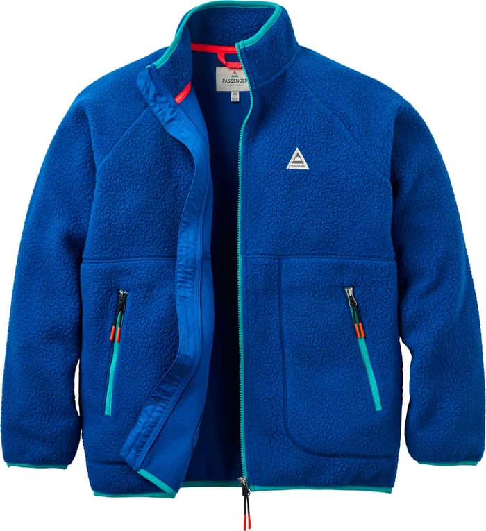 Home Full Zip Sherpa Fleece W Blue Navy