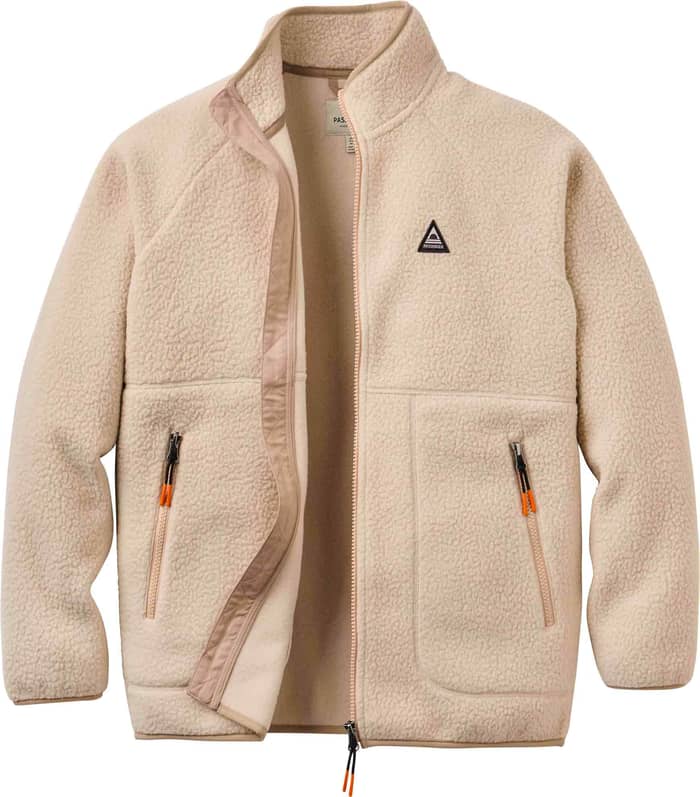 Home Full Zip Sherpa Fleece W Oatmeal