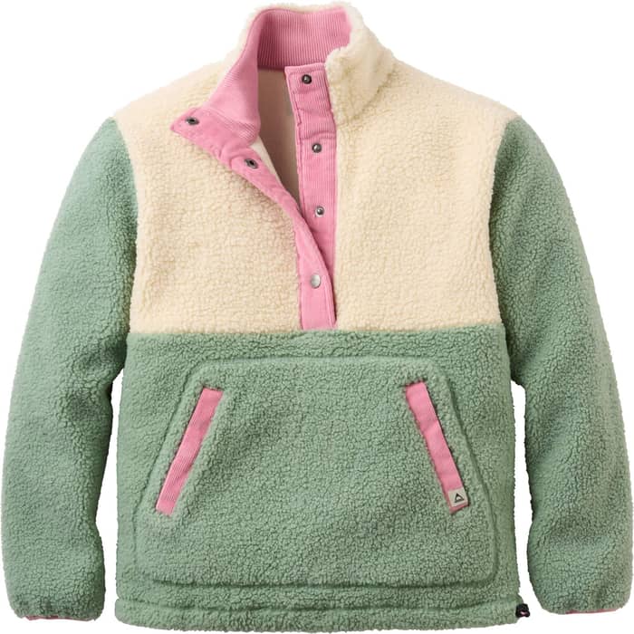 Clover Sherpa Fleece Pullover W Pistachio