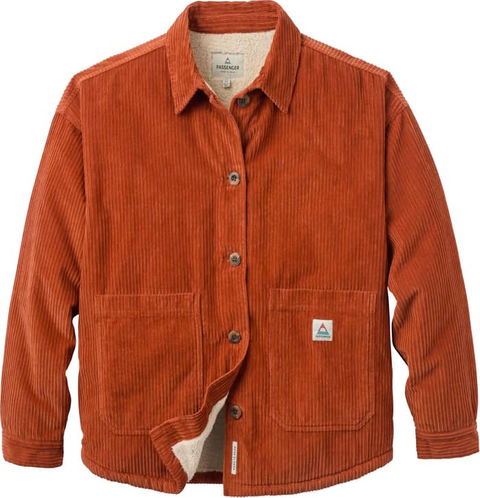 Flint Corduroy Overshirt W Dark Rust