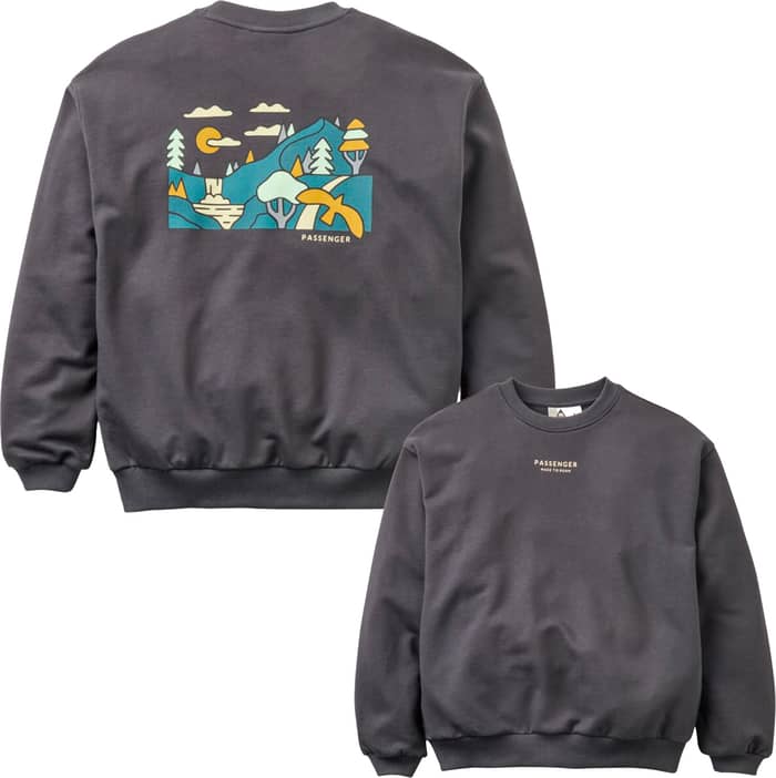 Slower Rhythms Organic Cotton Sweatshirt W Faded Black