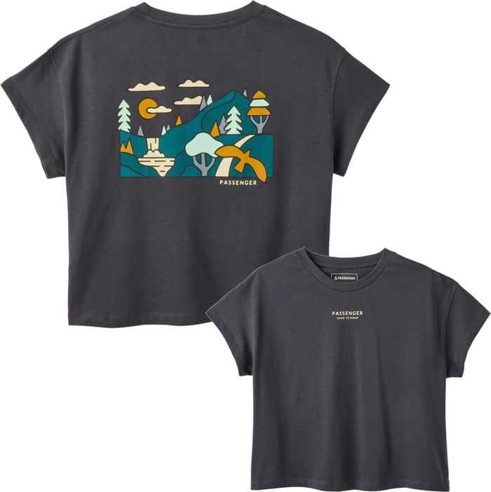 Slower Rhythms Organic Cotton Tshirt W Faded Black