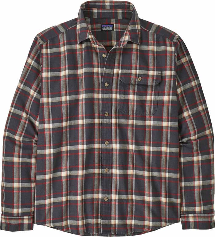 M's L/S LW Fjord Flannel Shirt Major Ink Black