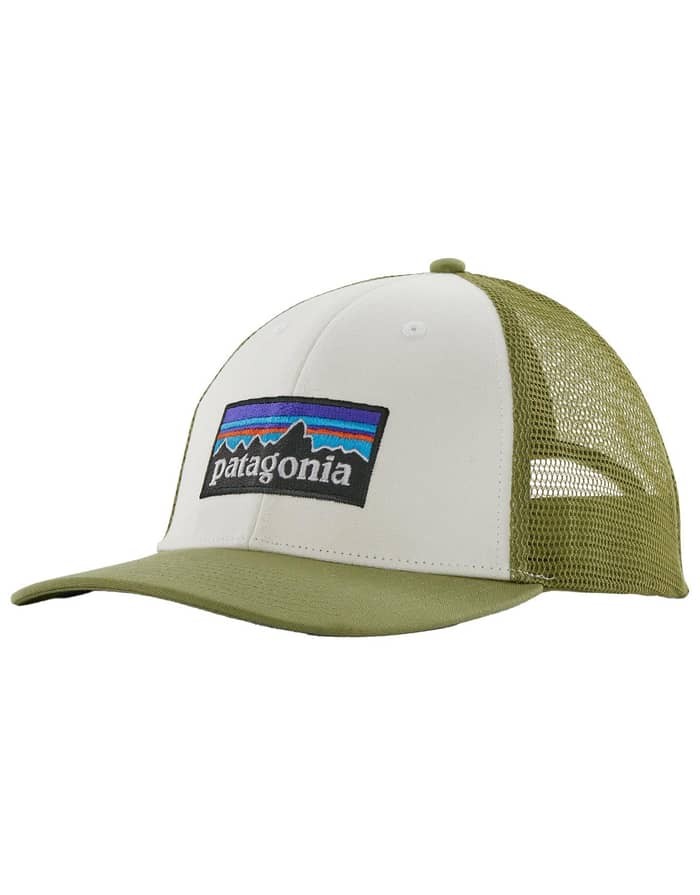 P-6 Logo LoPro Trucker Hat White W/Buckhorn Green