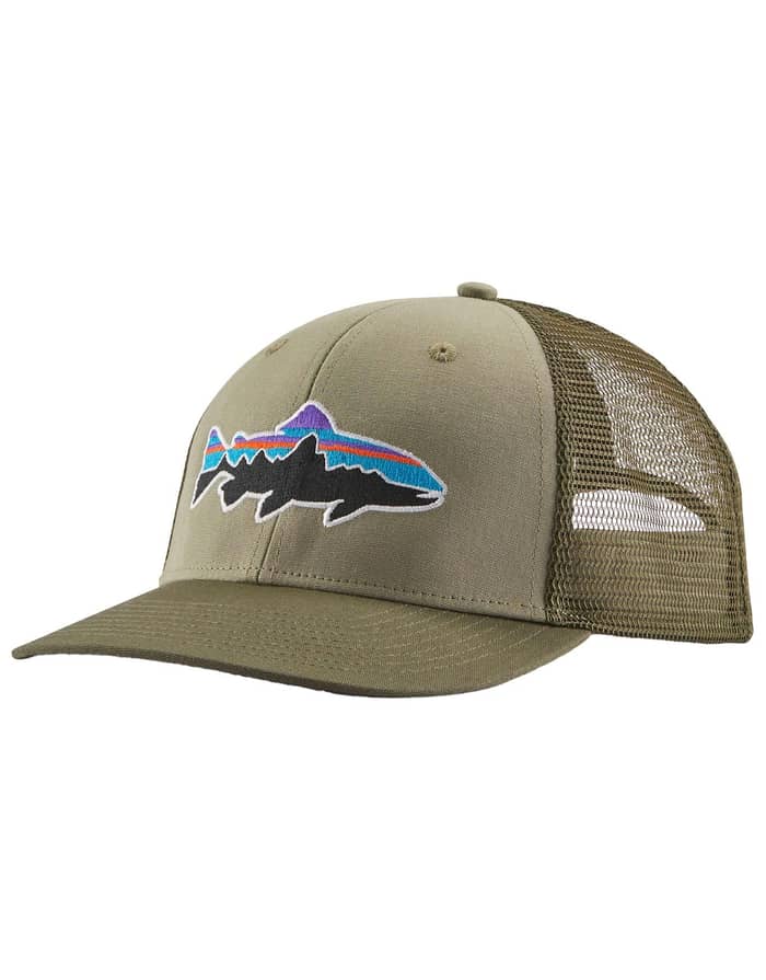 Fitz Roy Trout Trucker Hat River Rock Green