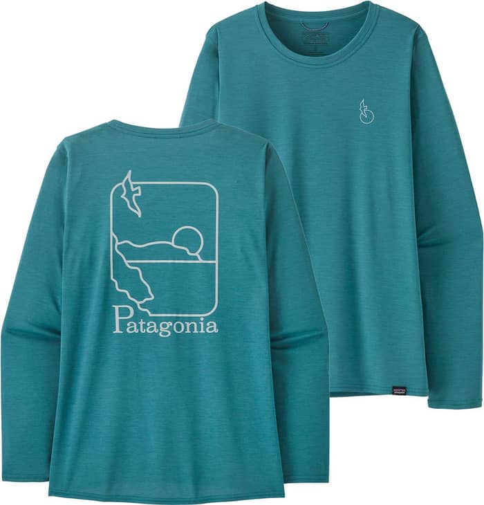 W's L/S Cap Cool Daily Graphic Shirt Wetland Blue X-Dye