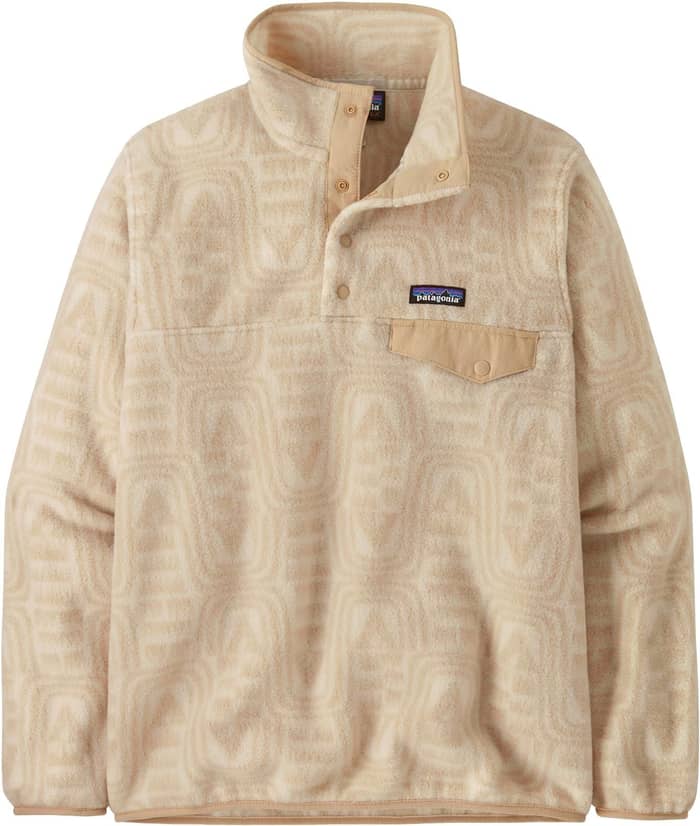 Patagonia W's LW Synch Snap-T P/O Flow: Dyno White Polaires femme