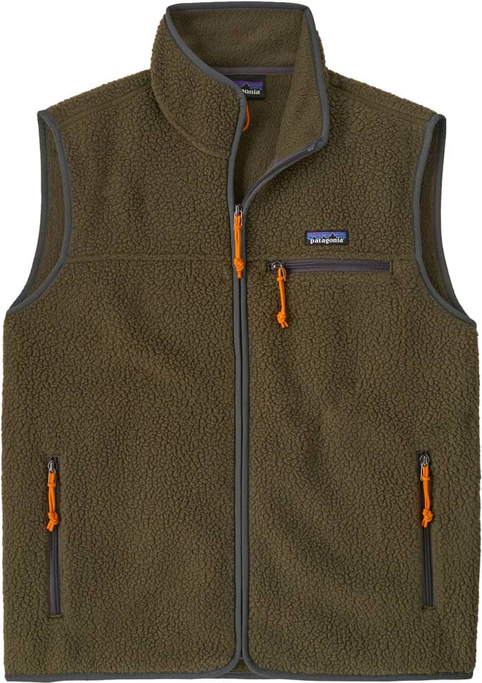 M's Retro Pile Vest Basin Green