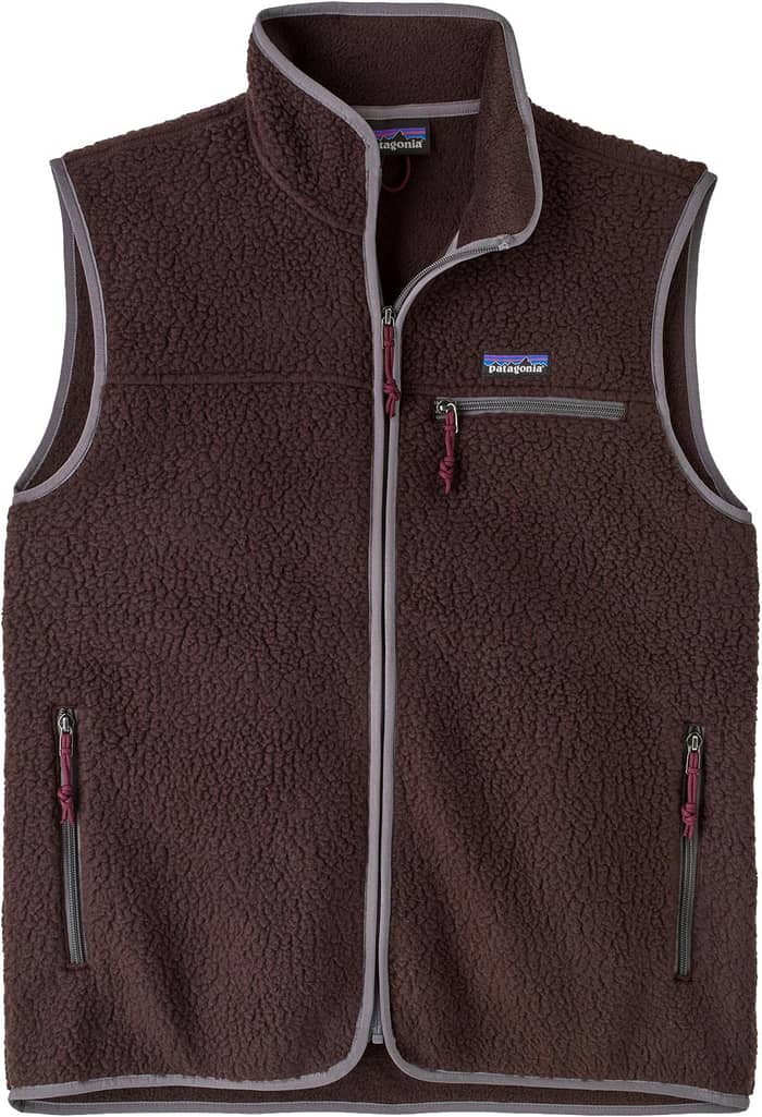 M's Retro Pile Vest Den Brown