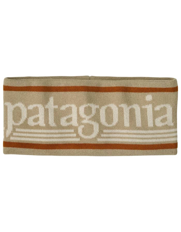 Powder Town Headband Hut Tripper Logo Weathered Stone