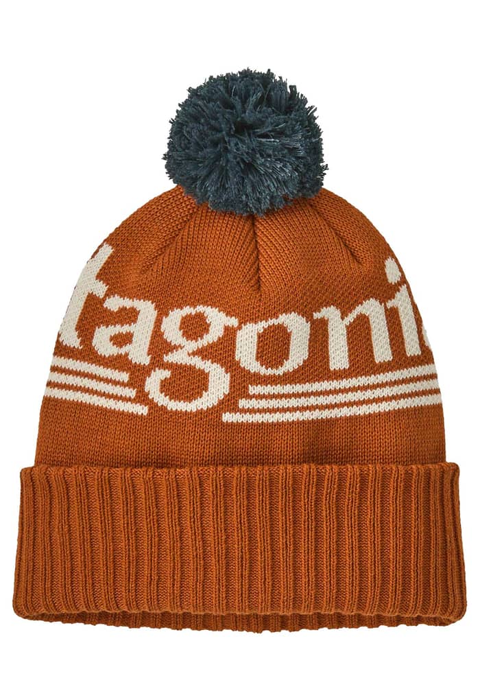 Powder Town Beanie Hut Tripper Logo Cinnamon Brown
