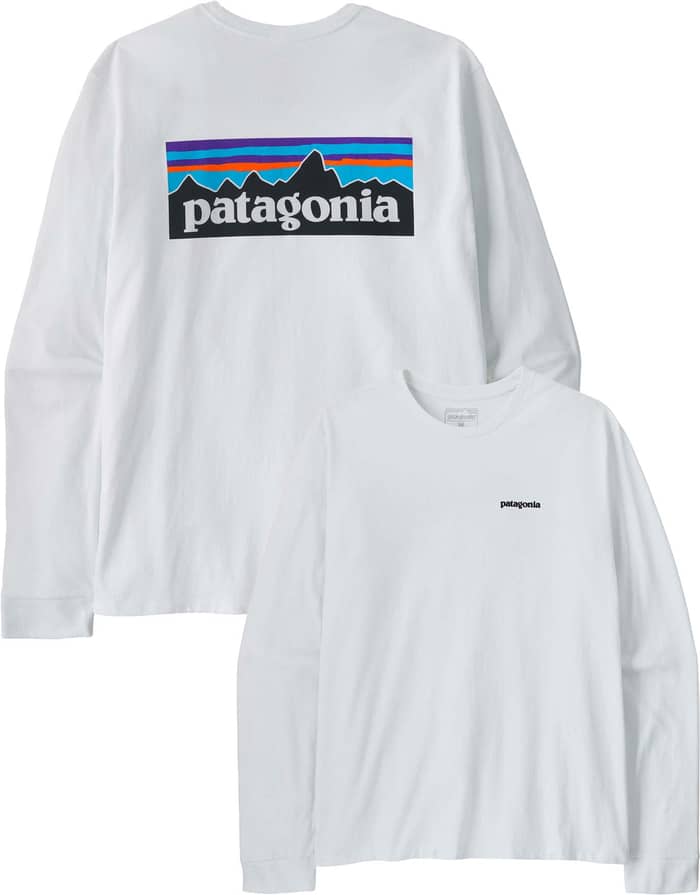 M's L/S P-6 Logo Responsibili-Tee Fiber White
