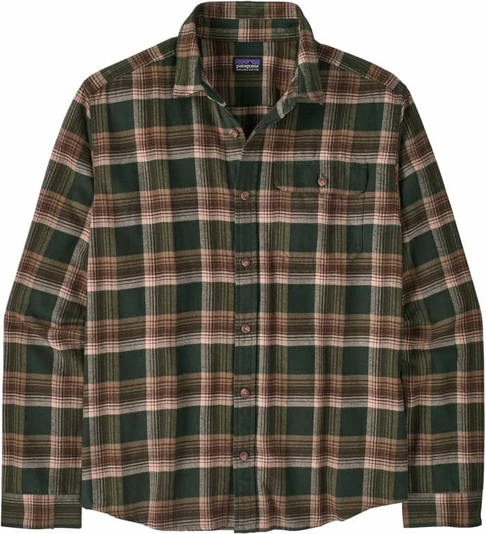 M's L/S LW Fjord Flannel Shirt Cozy Cabin Treeline Green