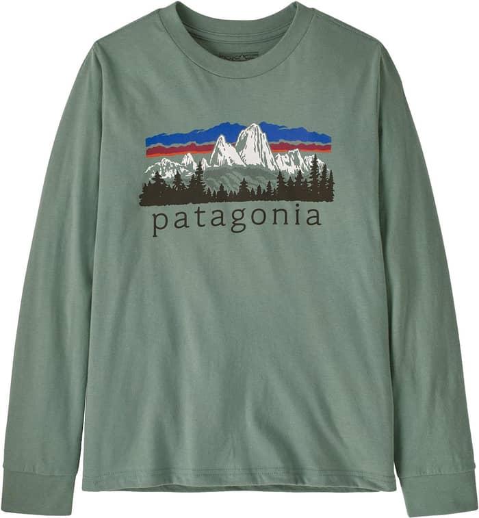 K's L/S Graphic T-Shirt Fitz Roy Foothills Cover Green