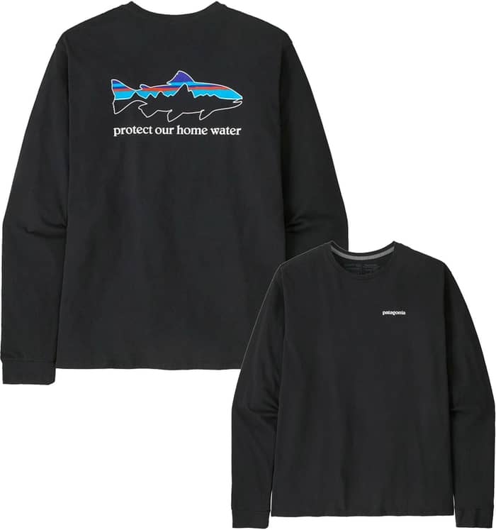 M's L/S Home Water Trout Responsibili-Tee Black
