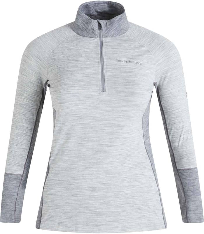 W Magic Half Zip Med Grey Melange