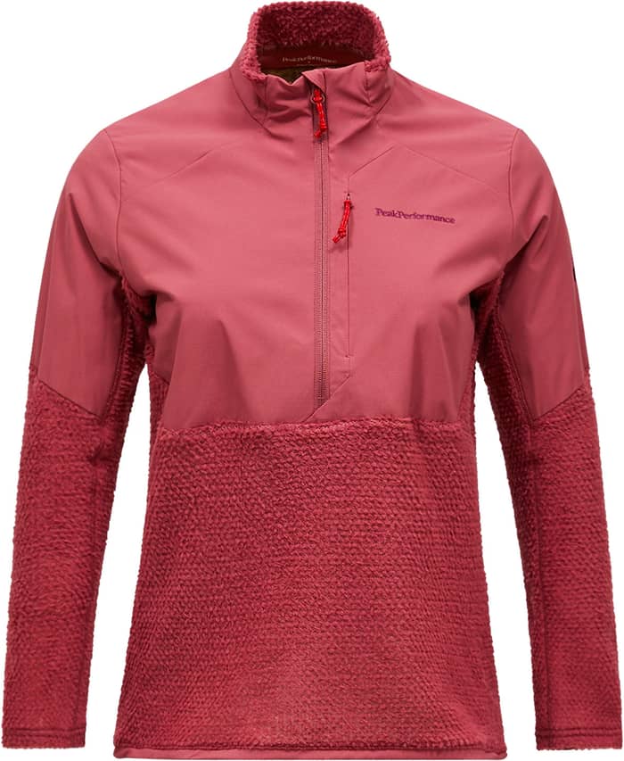 W Freelight Alpha Half Zip Wild Rouge