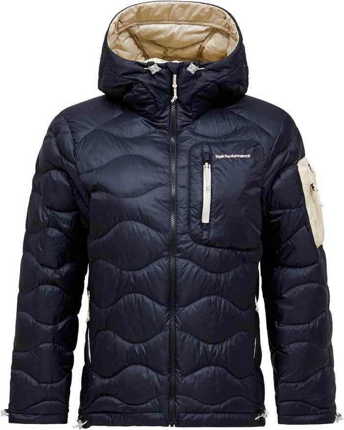 W Helium Utility Down Hood Black Sand Fog