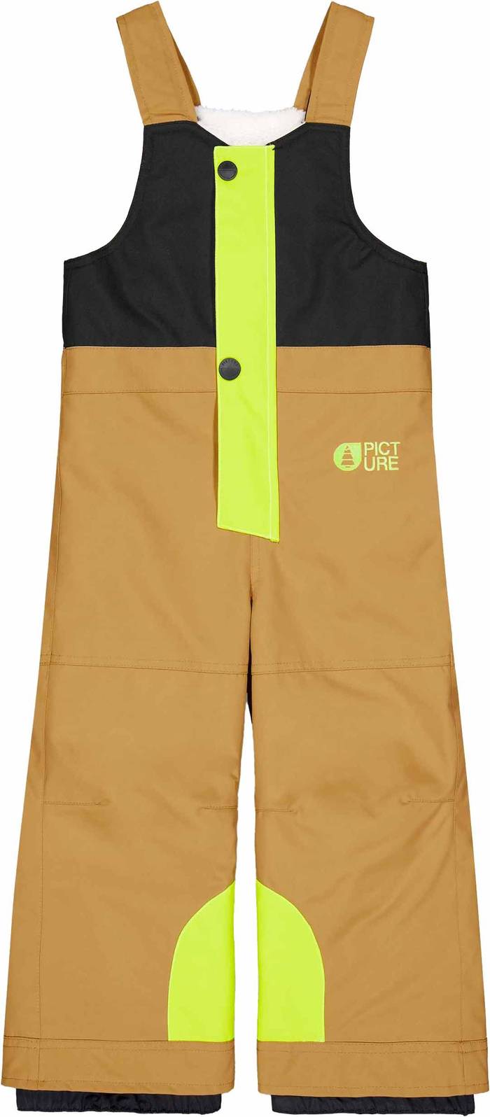 Snowy Toddler Bib Pants Brown Sugar Black