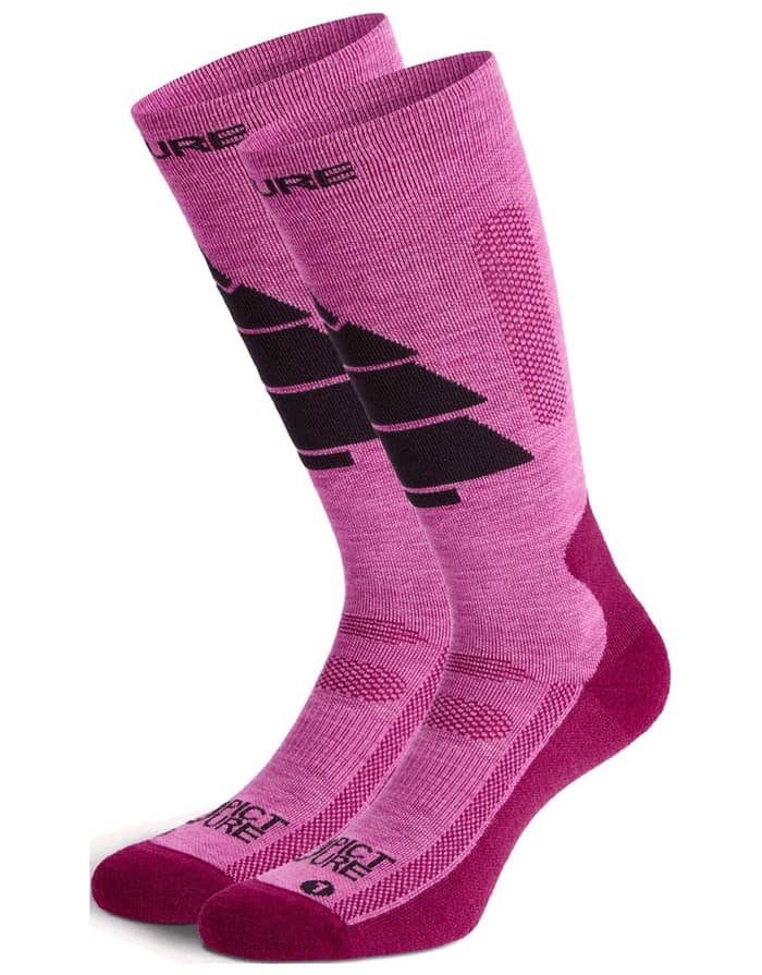 Wooling Ski Socks Bright Magenta