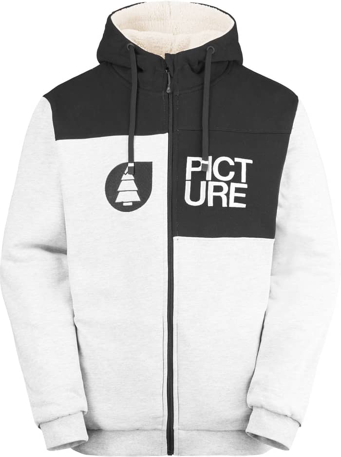 Basement Plush Zip Hoodie Grey Melange