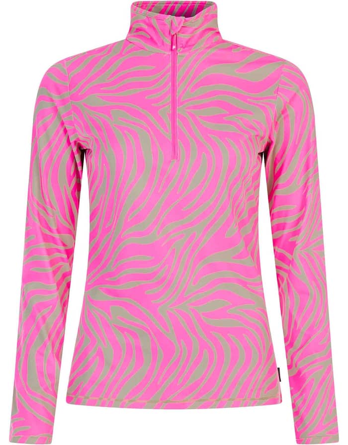 Prtesher 1/4 Zip Active Top Foxy Pink