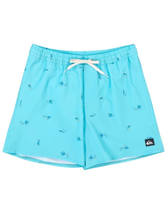 Stretch Printed Volley 16 Aqua Spaced Out