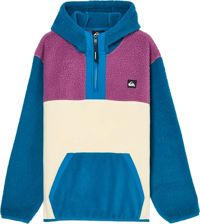 Ocean View Mix Sherpa Youth Fleece Blue Coral