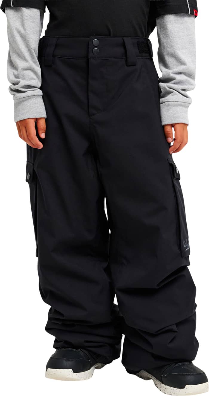 Snow Down Cargo Youth Pant Black