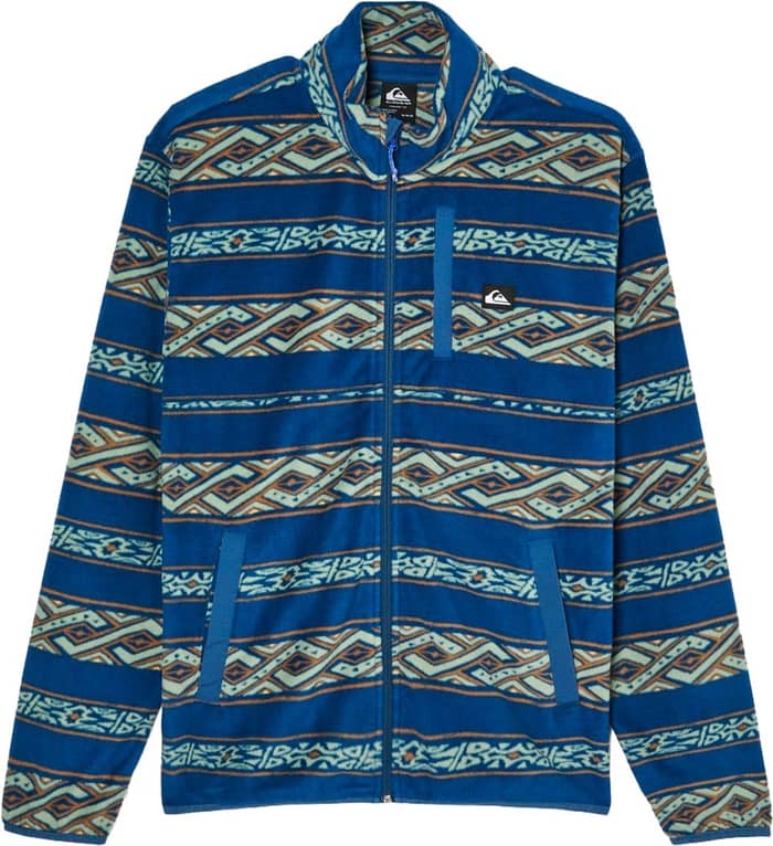 No Destination Full Zip Fleece Quik Life Stripe Dark Denim