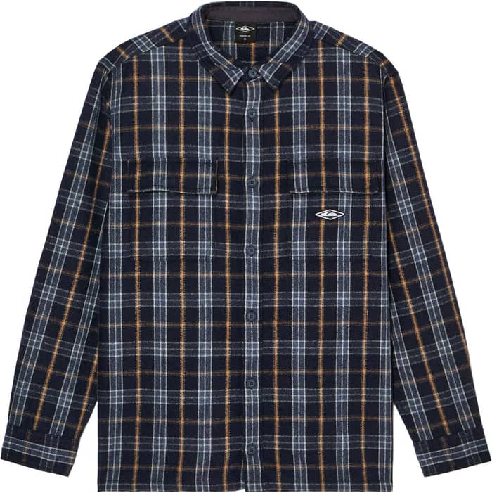 Diamond Wool Shirt Dark Navy Diamond Check