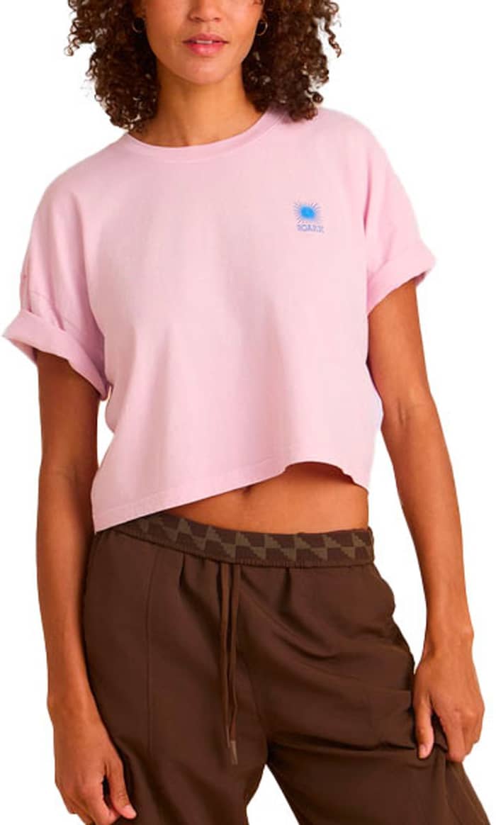 Sunburst Boxy Cropped Tee W Dusty Orchid