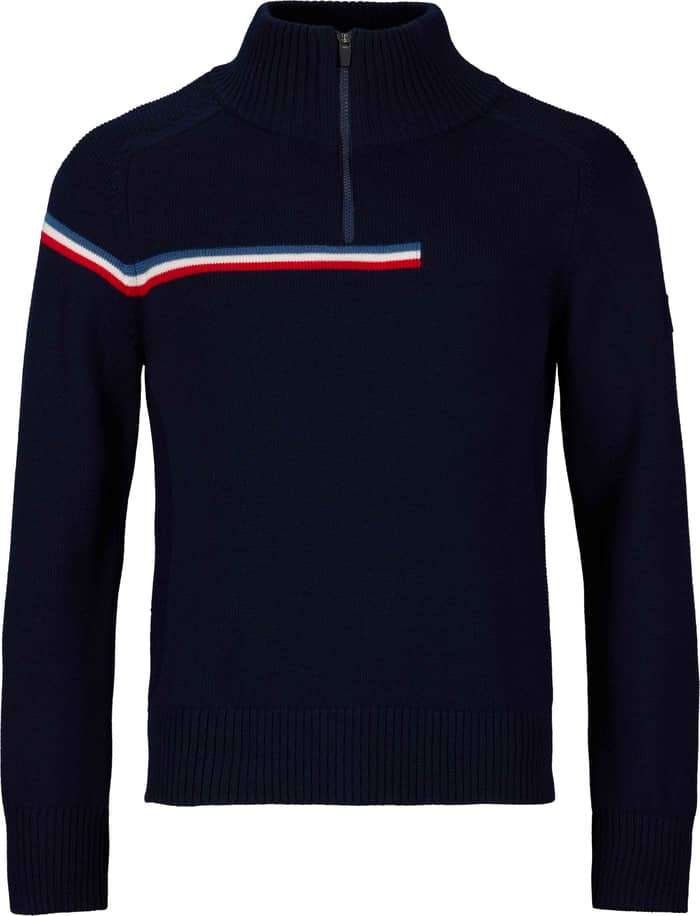 M Odysseus Half Zip Merino Sweat Dark Navy