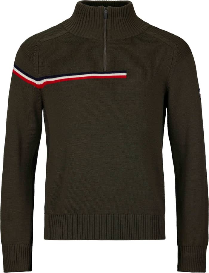 M Odysseus Half Zip Merino Sweat Olive Shadow