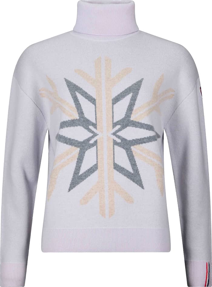 W Patterned Turtle Neck Sweat Silver Cloud