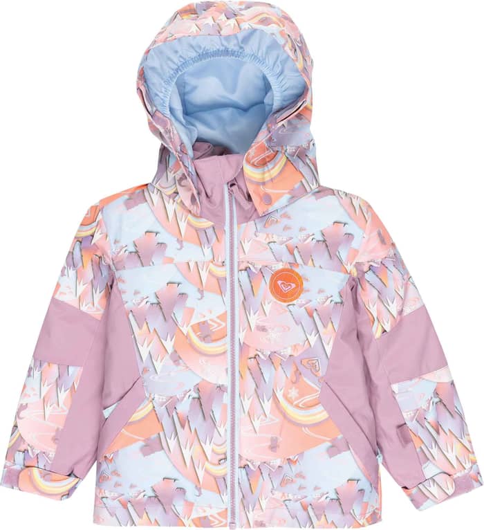 Roxy Snowy Tale Jacket Coral Chic Papercut Kid's ski jackets