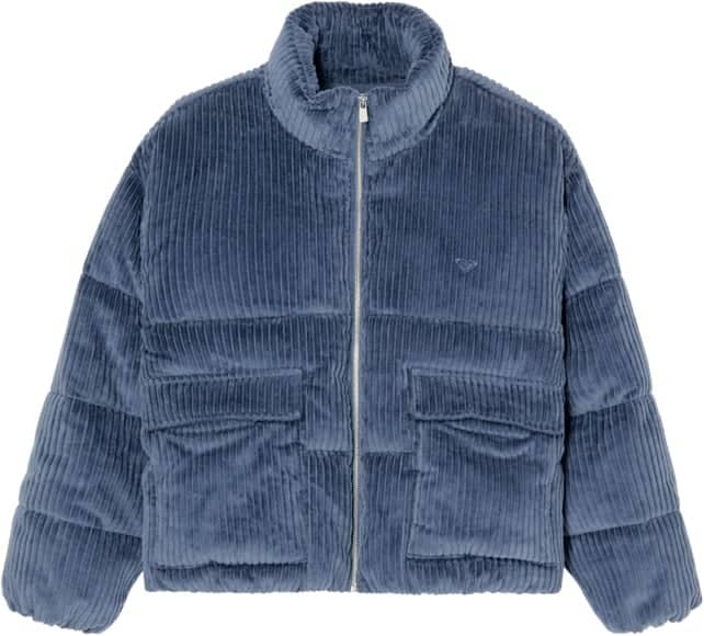 Crystal Fade Corduroy Puffer Jacket Vintage Indigo
