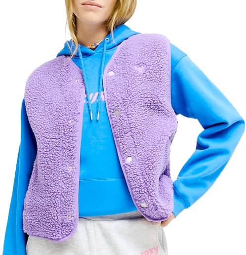 Iconic Town Sherpa Vest Viola