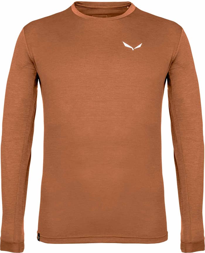 Puez Melange Dry M L/S Tee Bombay Brown Melange