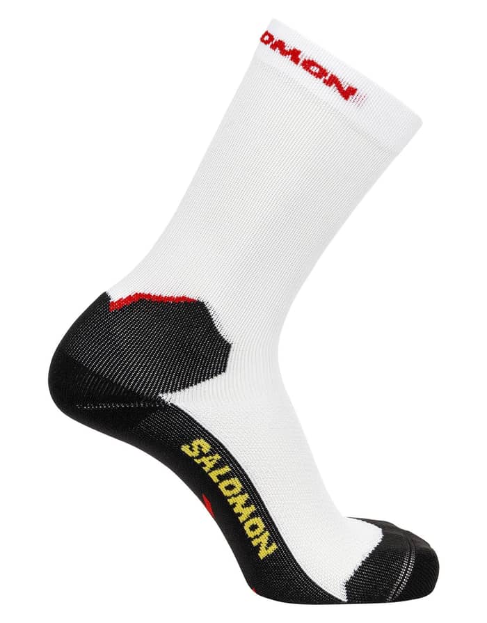 Socks SpeedCross Crew White/Deep Black/Empire Yellow