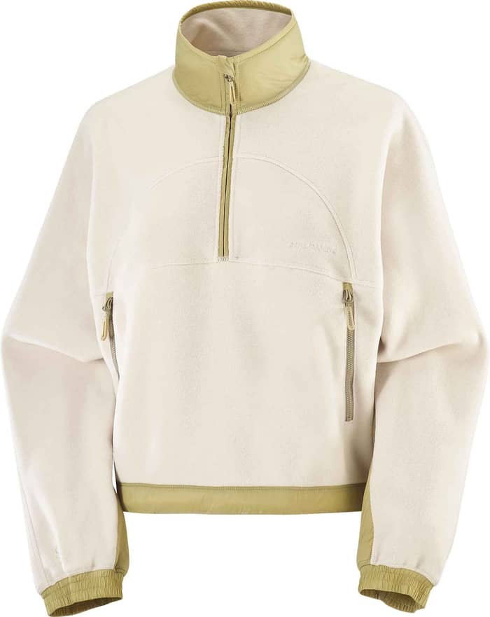 Chroma Fleece Crop HZ W Whisper White/Gray Green