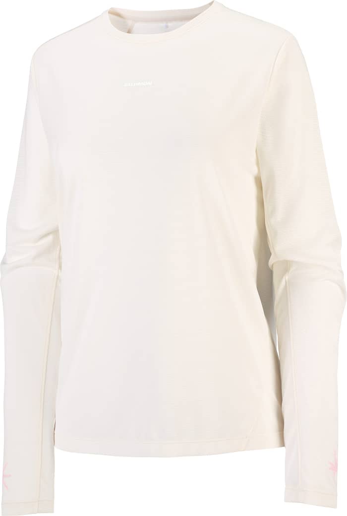 Shkout Core LS Tee GFX W Whisper White Pink Frosting Icy Pink