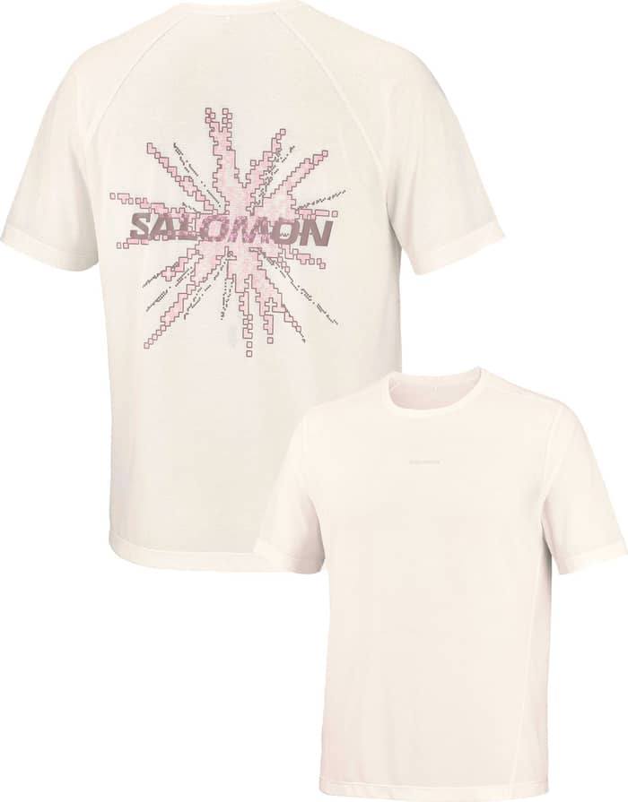 Shkout Core SS Tee GFX M Whisper White Pink Frosting Icy Pink