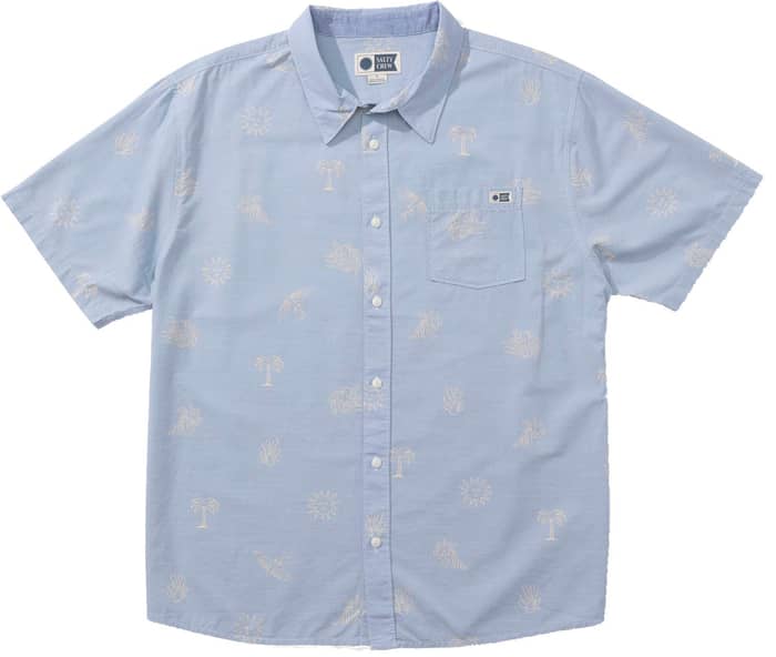 Good Vibes SS Woven Blue Fog