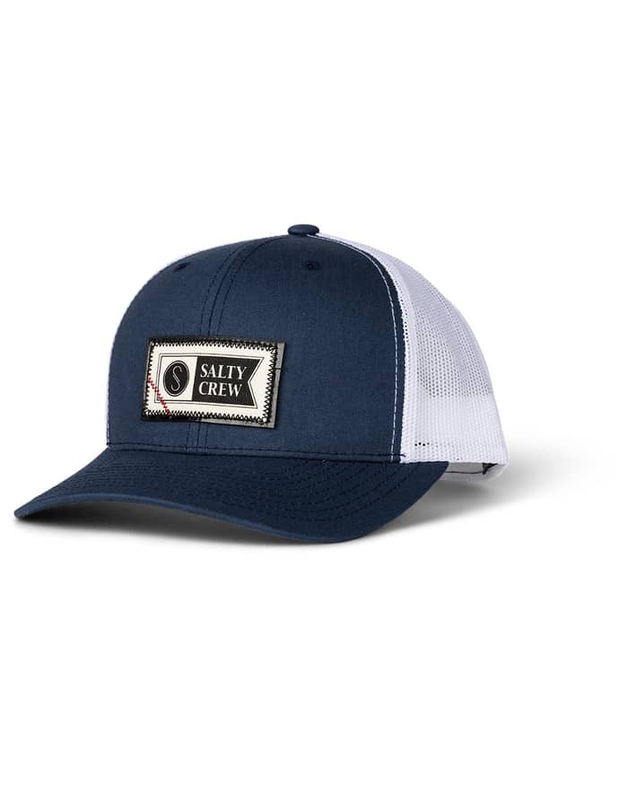 Topstitch Retro Trucker Navy/White