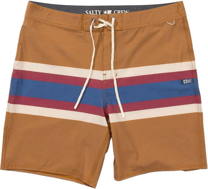 Crew Stripe Boardshort Bronze Brown